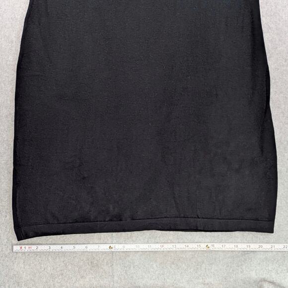 Lennie for Nina Leonard Black Knit Midi Dress L Short Sleeve Pullover Women’s - Picture 14 of 15